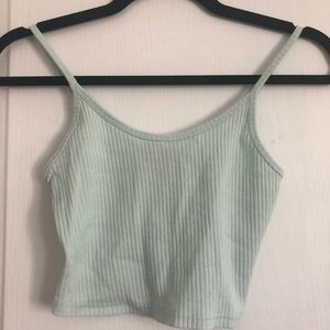 Topshop mint crop top